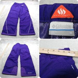 Columbia Snow Pants Youth Medium Purple Bugaboo Omni-Heat‎ Ski Insulated 26x25